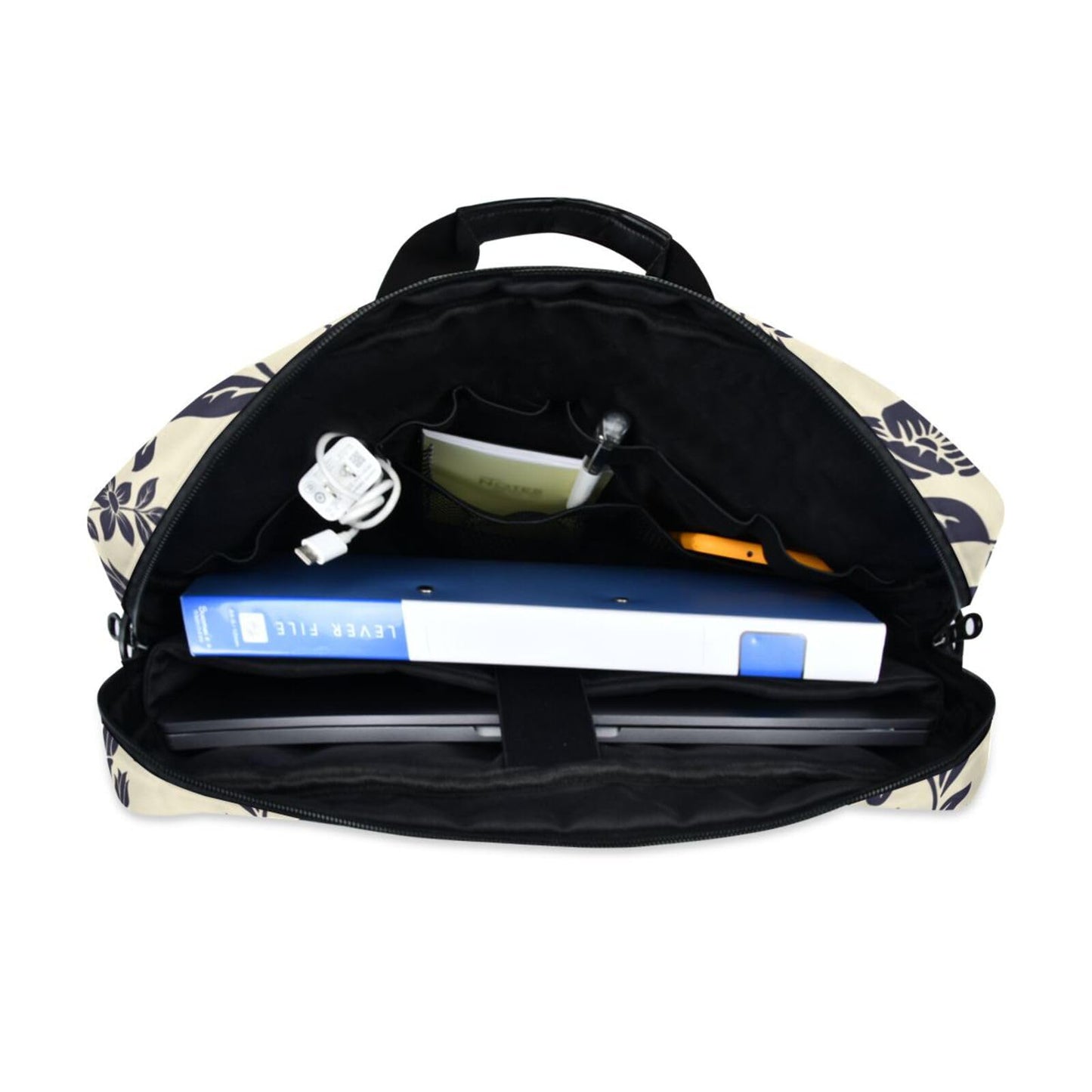 Goth Bat Flower Laptop Case 15.6 inch Computer Bag Waterproof Laptop Briefcase Laptop Bag for Women & Men