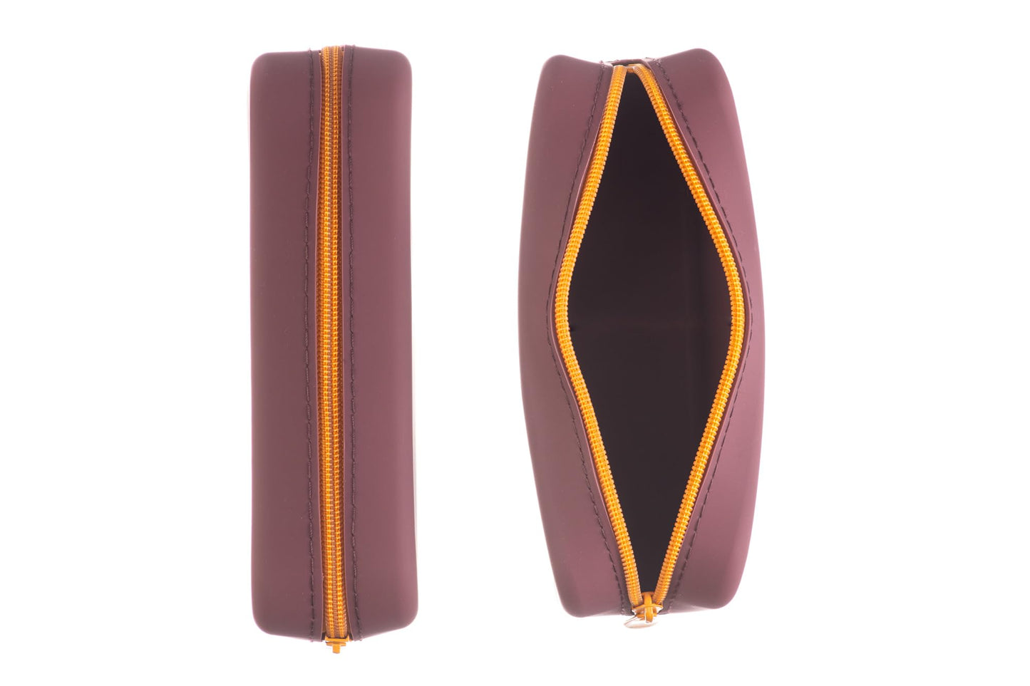 DIVERSEBEE Soft Silicone Pencil Case, Aesthetic Pencil Pouch with Zipper, Cute Pen Bag for School, Bible Journaling Supplies and Accessories, Pencil Organizer (Grape)