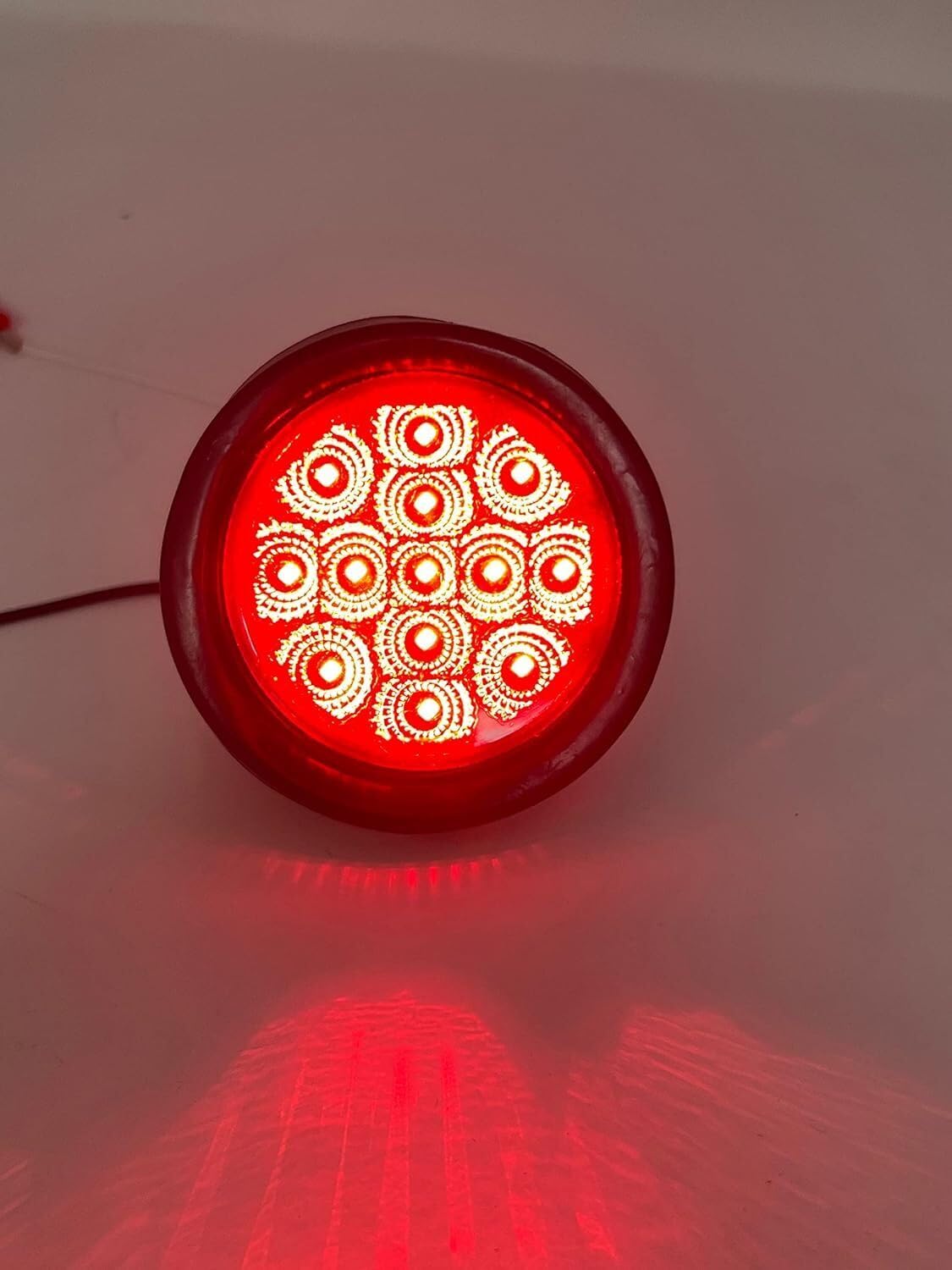 All Star Truck Parts Amber LED Clearance Side Marker Lights Kit, 2.5in Round, 6x Red, Model ASA2513, Waterproof, 12V