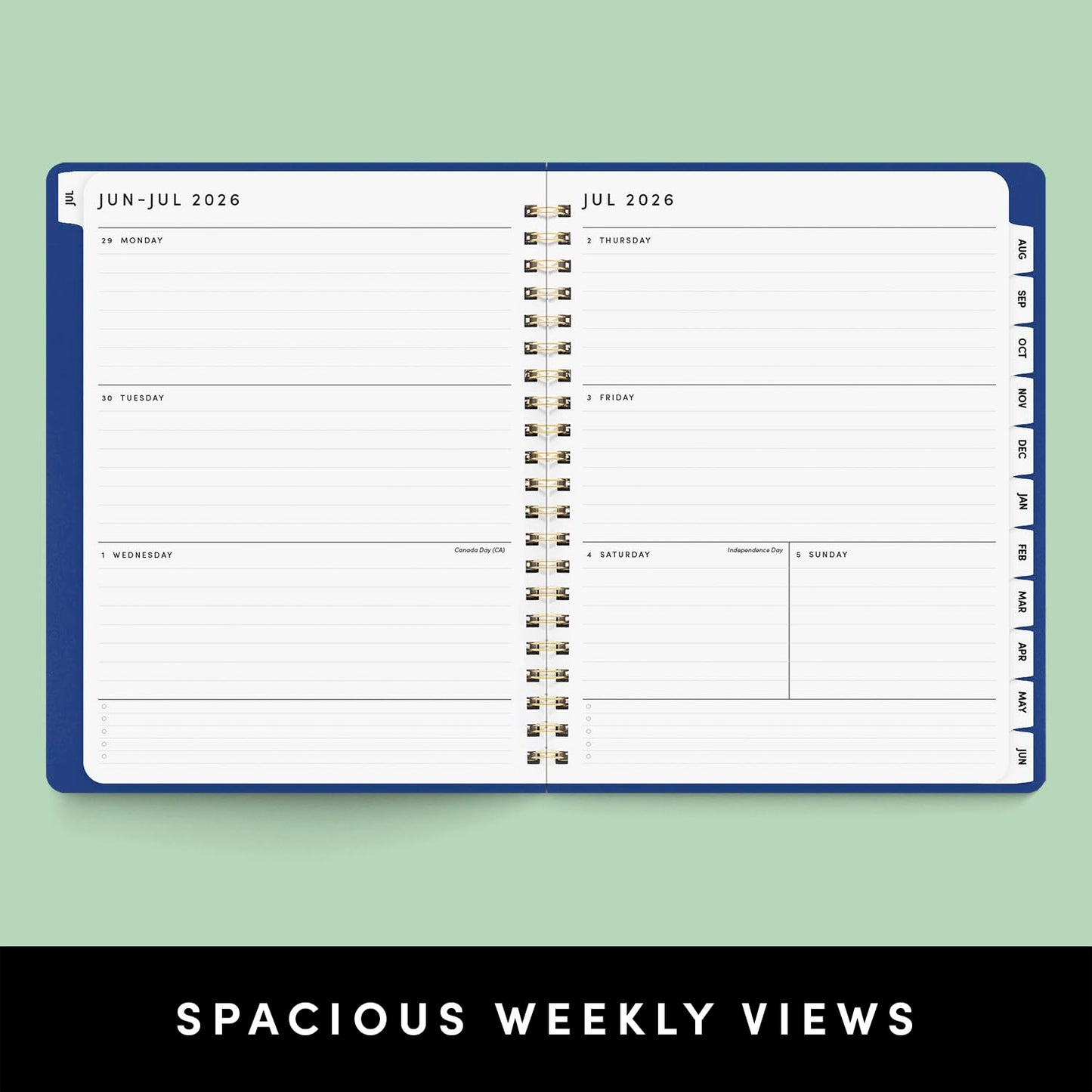 PAPERAGE Academic Planner, Weekly & Monthly Planner & Calendar, 12-Months, July 2026 - June 2027, (9.5" x 11"), School & Student Planning Agenda with Tabs, Bonus Pages & Inner Pocket, Raspberry