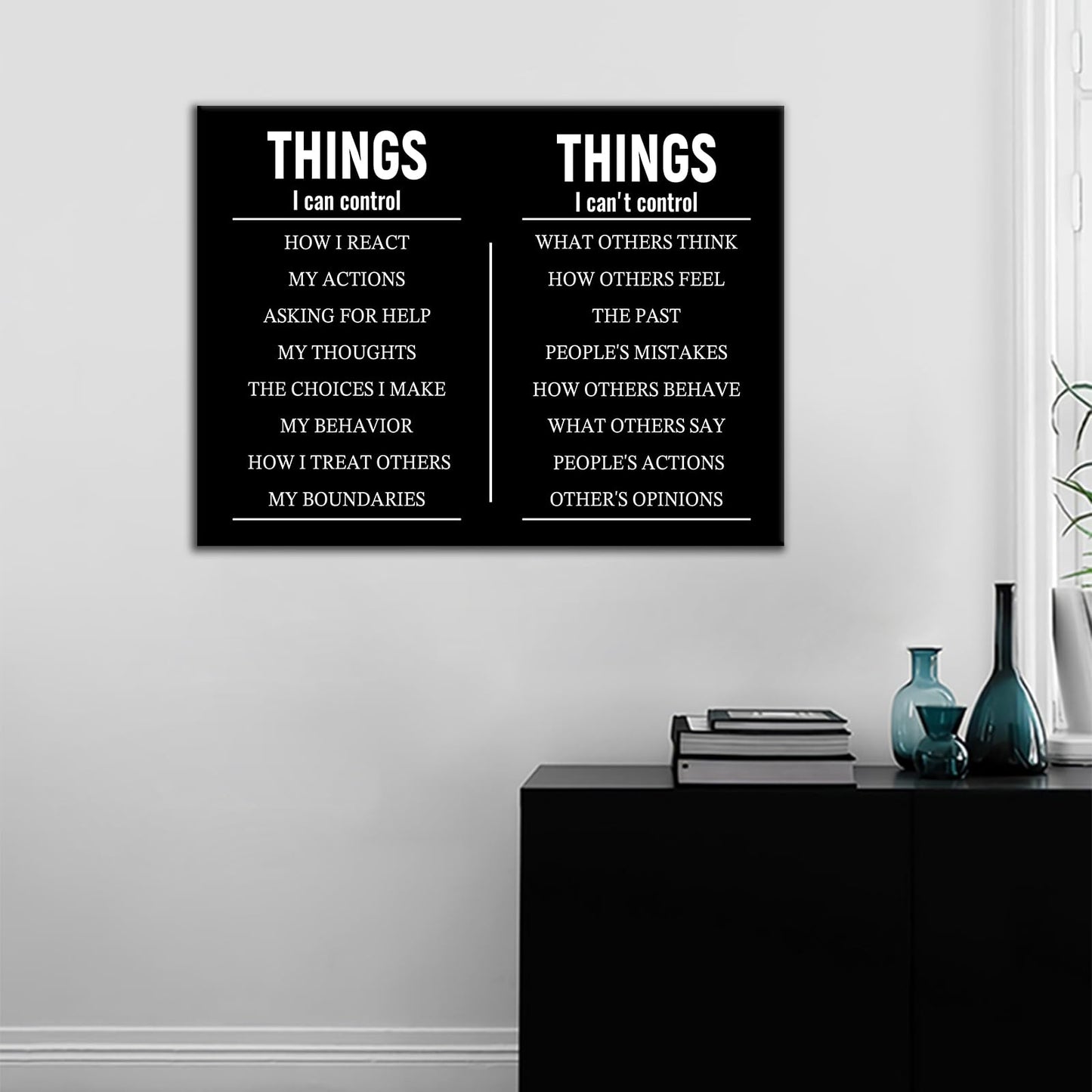 Inspirational Wall Art Poster Print Motivational Canvas Office Wall Decor Positive Picture Quotes Modern Inspiring Theme Painting for Living Room Gym Classroom Stretched and Framed [18''Wx24''H]