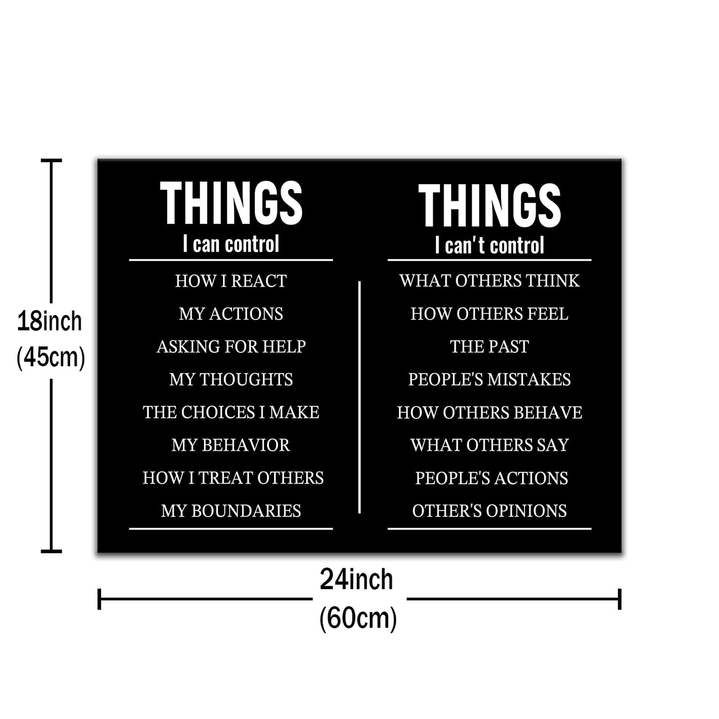 Inspirational Wall Art Poster Print Motivational Canvas Office Wall Decor Positive Picture Quotes Modern Inspiring Theme Painting for Living Room Gym Classroom Stretched and Framed [18''Wx24''H]