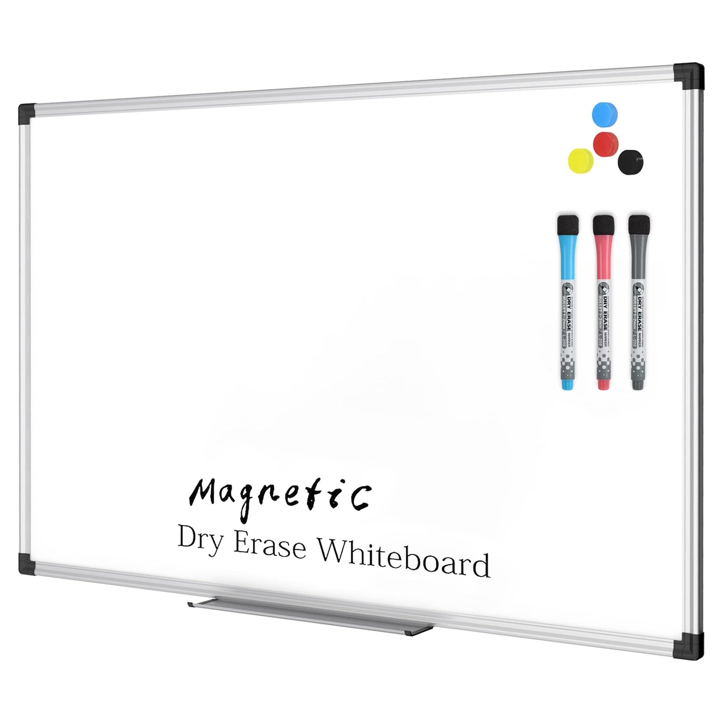 XBoard Magnetic Dry Erase Board/Whiteboard, 36 X 24 Inches Double Sided White Board, Silver Aluminium Frame
