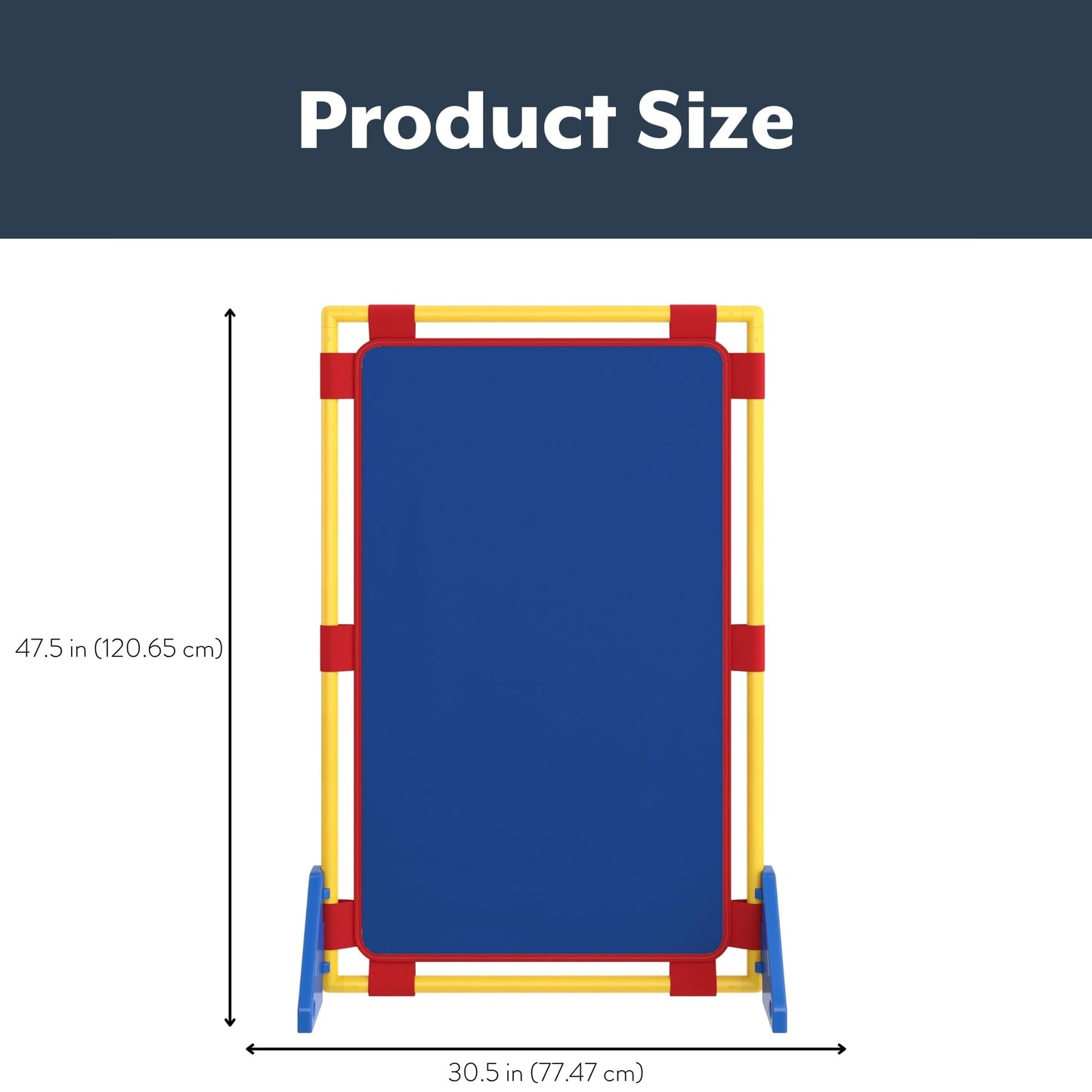 Children's Factory Rectangle PlayPanel Set - 8, Kids Room Divider Panel, Classroom Partition, Free-Standing Screen for Daycare or Preschool, Cantilever Feet Included, Rainbow