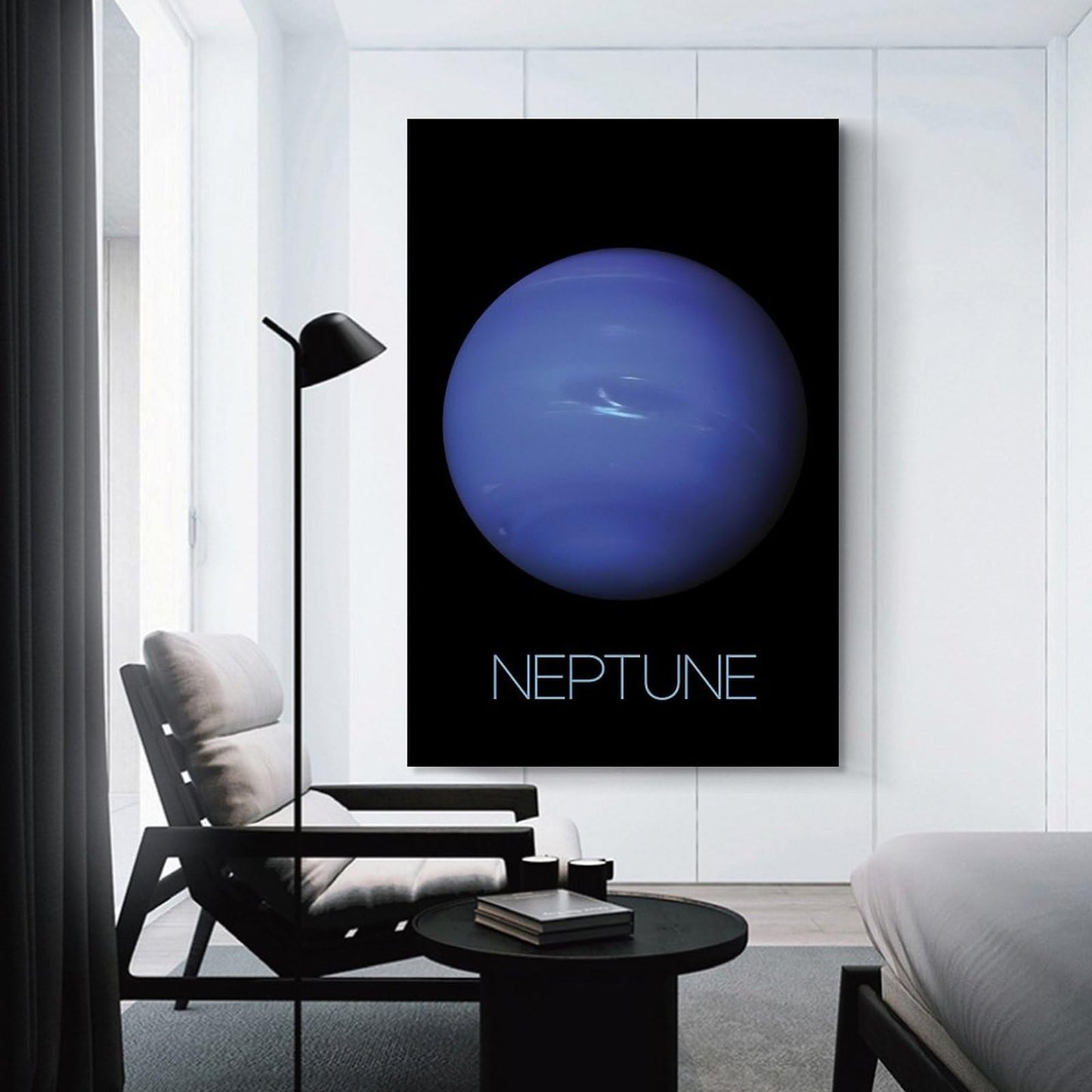 XIAOLOUTINYU Solar System Canvas Wall Art - Neptune Planet Space Poster for Kids Room Bedroom Classroom, STEM Educational Astronomy Decor, Science Gift for Boys Girls Teens, 12x18 Inch Unframed