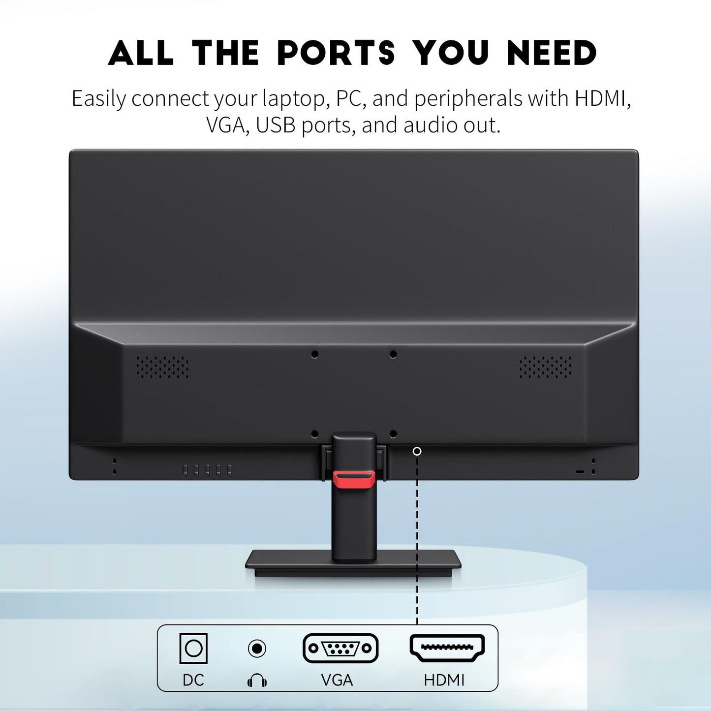 ERCGWOP 27 Inch Touchscreen Monitor FHD 1920x1080P IPS Computer Monitor 10-Point Touch Screen PC Display HDMI/VGA/USB Ports, Built-in Speakers, VESA Mountable
