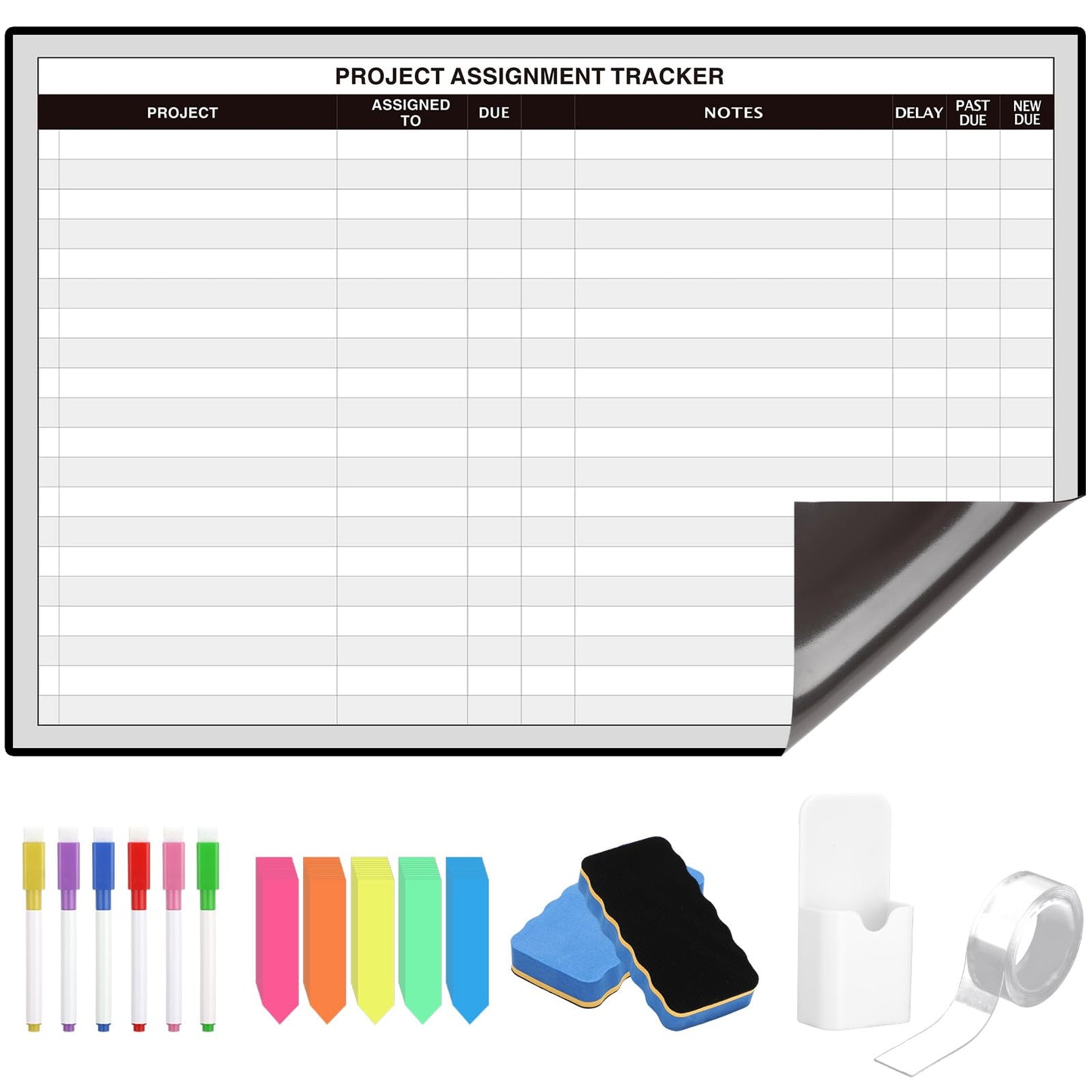 Lincia Large Magnetic Project Planning Management Vision Board 24 x 36 Reusable Office Whiteboard Make Ready Board Property Management Wall Project Planner for Managers Entrepreneurs