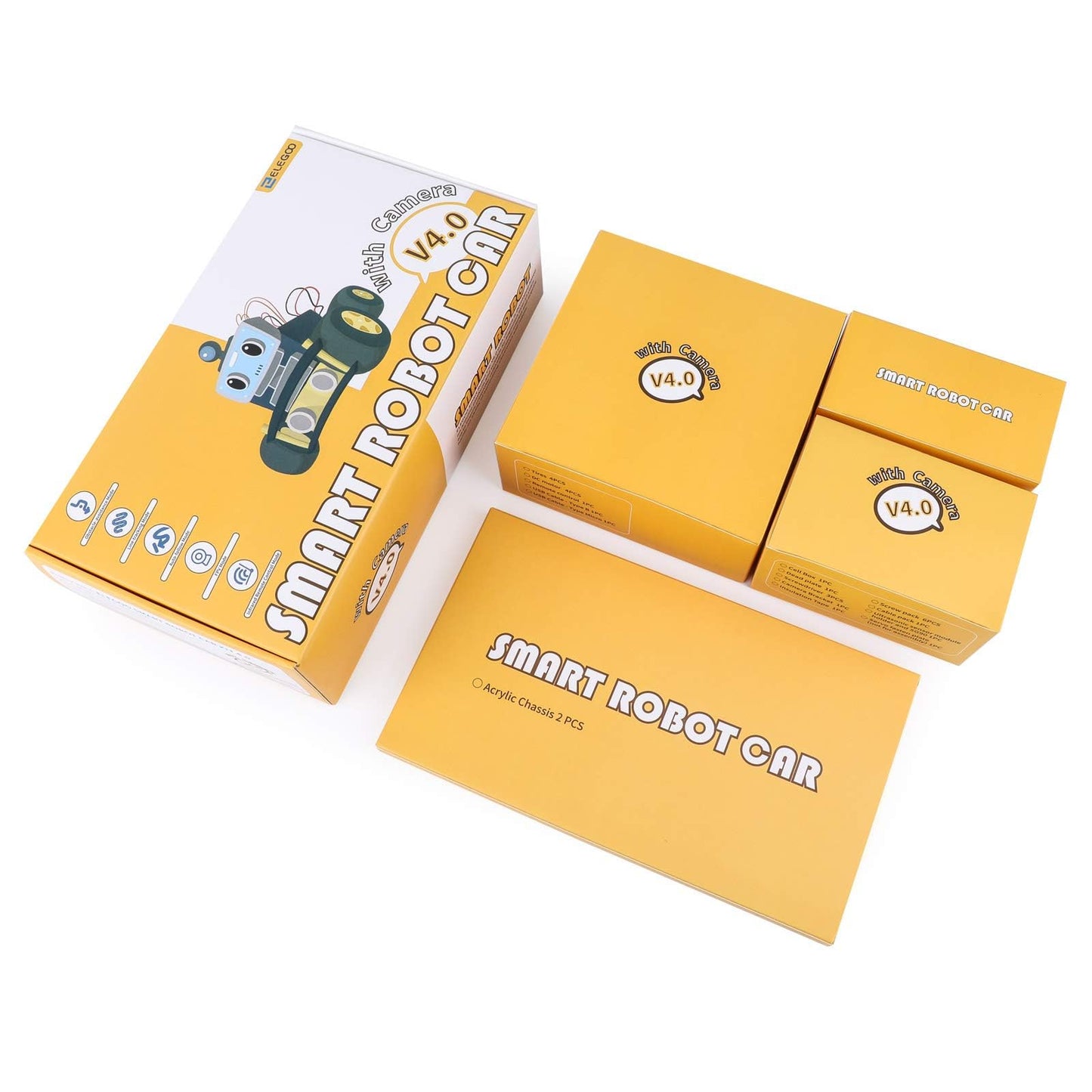 ELEGOO UNO R3 Smart Robot Car Kit V4 for Arduino Robotics for Kids Ages 8-12 12-16 STEM Science Kits Coding Gifts for 8 9 10 11 12 13 14 15 16 Year Old Boys Girls Teens Cool Engineering Building Toys