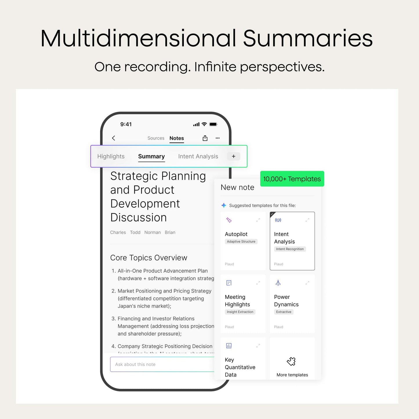 Plaud Note Pro AI Voice Recorder, Transcribe & Summarize with AI Note Taker for Meetings & Calls, Professionals & Teams, Supports 112 Languages, Ultra-Slim, InstantView Display, Case Included, Black