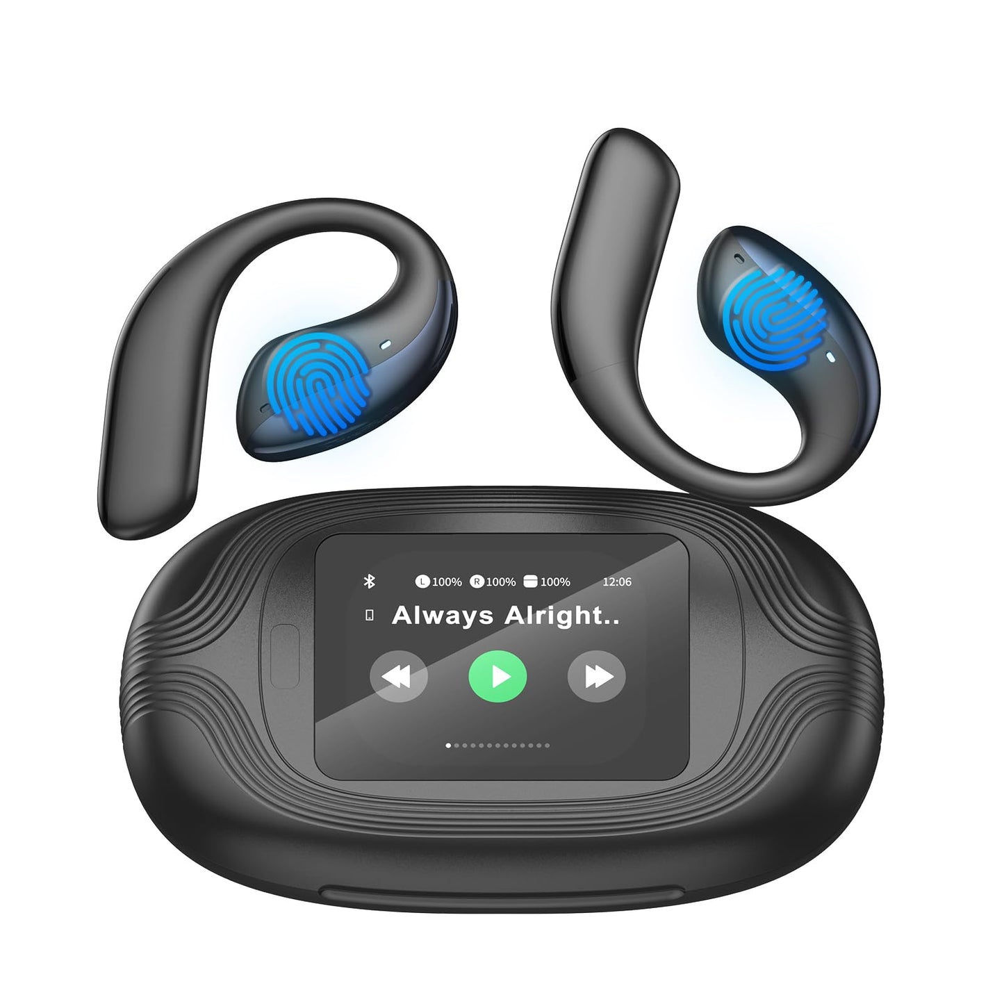 PAXA Ai Translator Earbuds 3-in-1 135 Language Translator Earbuds Bluetooth 5.4 Translation Headphones 4 Translation Modes Long Battery Life for Business Travelling,Black