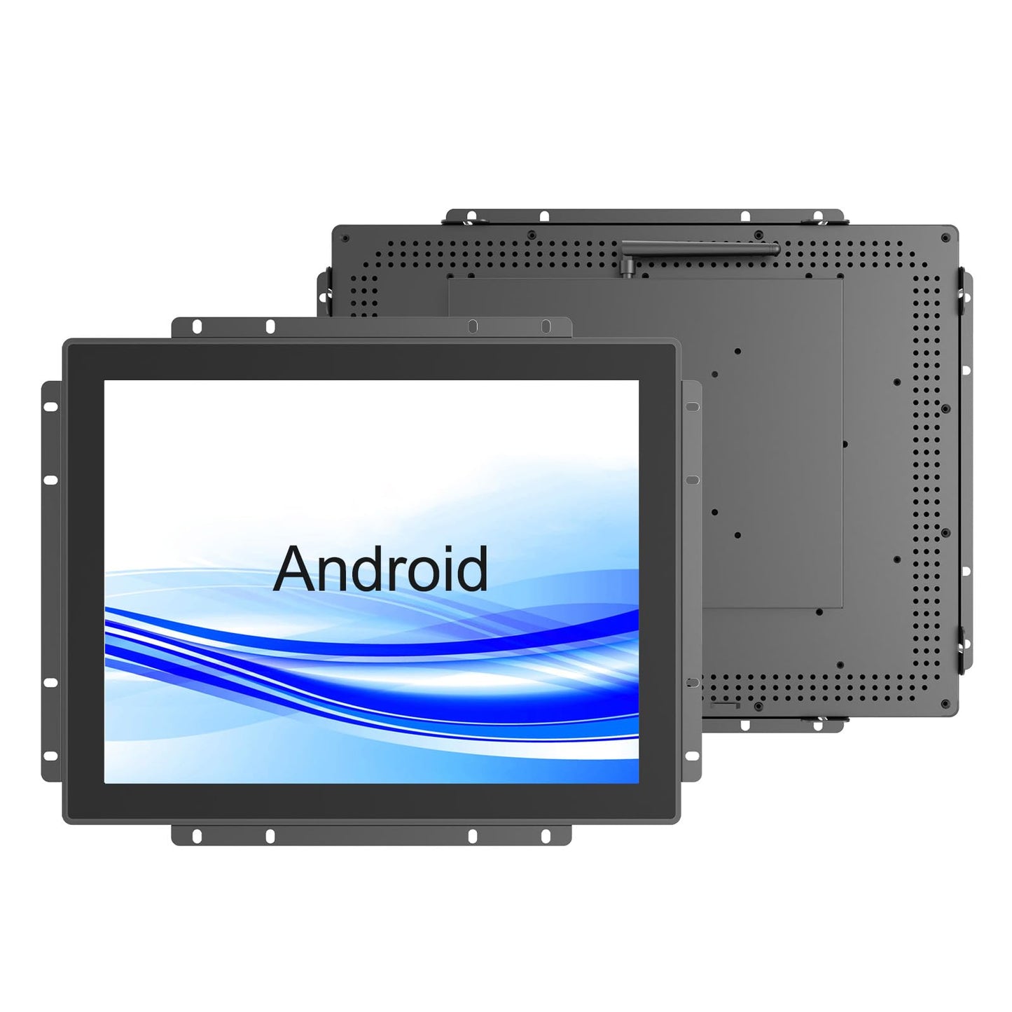 GreenTouch 15 Inch Open-Frame Touchscreen LCD Monitor -Android All in one Computer with RK3566 RAM 4G & ROM 32G - Capacitive PCAP -1024x768-5:4-Black - Front IK08/IP65