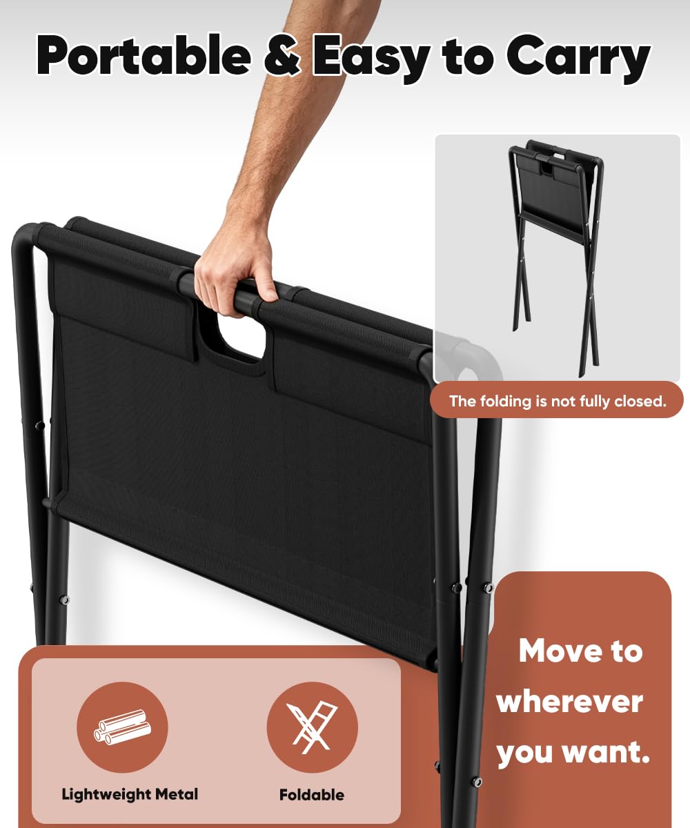 Mocomax Canvas Art Print Rack, Portable Folding Art Display Stand for Painting, Posters, Artwork, Prints, Canvas, Panels, Art Storage Drying Rack in Artist Galleries, Studios, 32.2"Wx25.5"Dx42.5"H (L)
