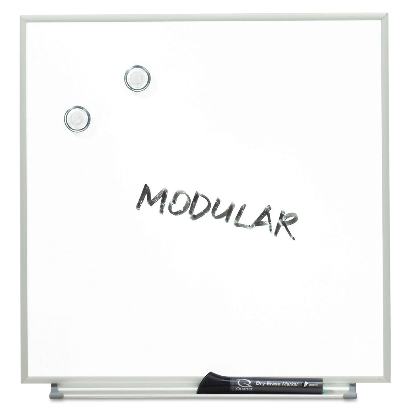 Quartet Matrix Modular Magnetic Whiteboard, 16" x 16", Includes Tray and Marker, Silver Aluminum Frame (M1616)