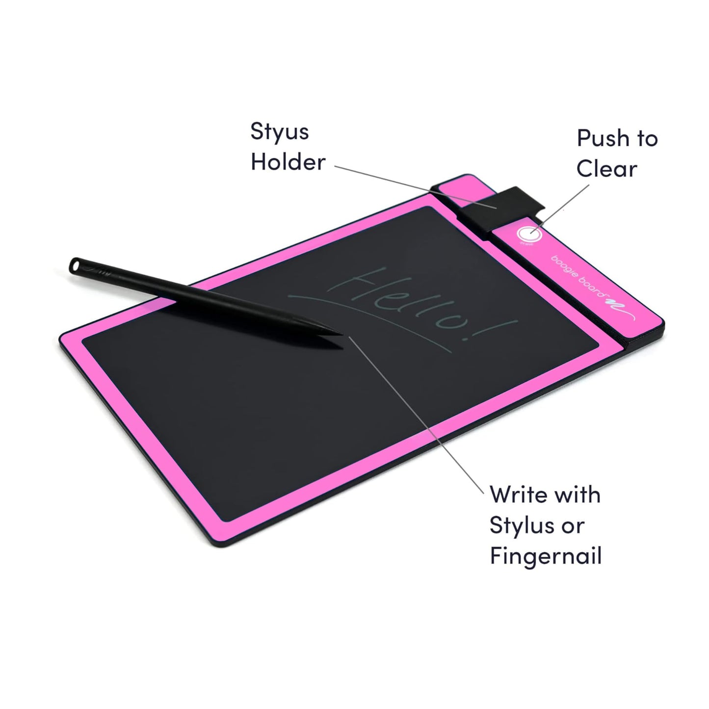 Boogie Board Basics Reusable Writing Pad - Digital Drawing Tablet, LCD Writing Pad with Instant Erase, Includes Stylus Pen