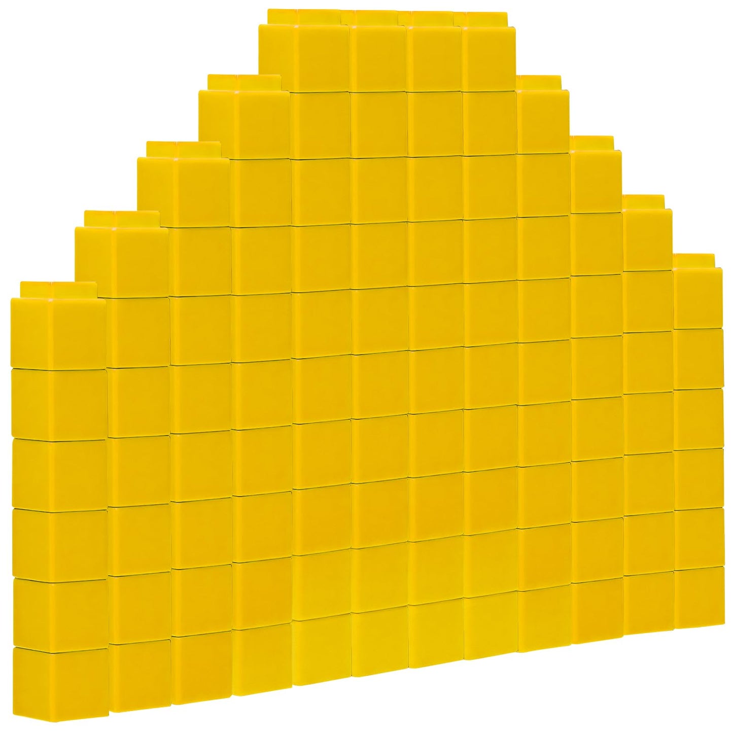100 Pcs Yellow Linking Cubes for Math Counting Cubes Manipulatives Plastic Counting Block Manipulative Classroom Learning Supplies for Educational Preschool Activities Boy Girl (Yellow)