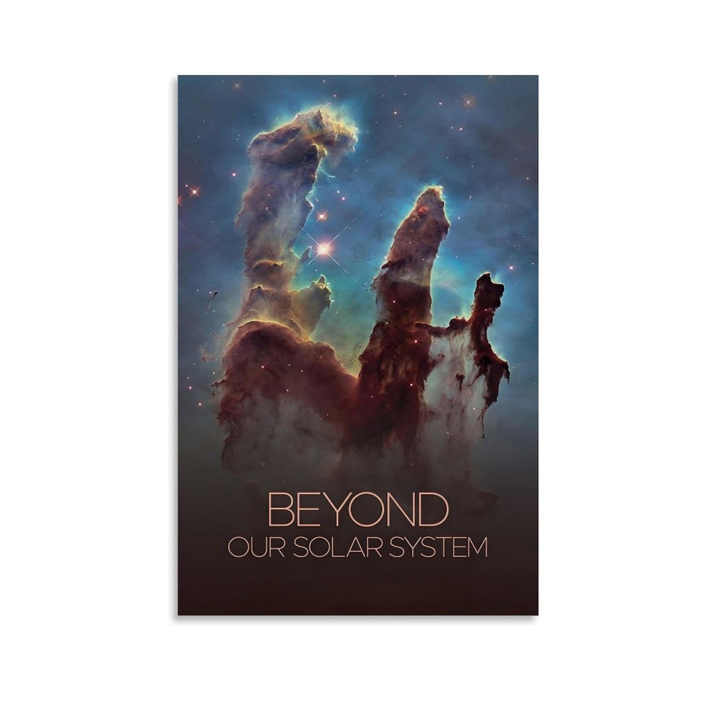 XIAOLOUTINYU Pillars of Creation Astronomy Poster – 16X24 Canvas Wall Art, Deep Space Nebula Galaxy Print, Unframed Universe Science Decor for Classroom, Bedroom, Office, Space Lover Gift