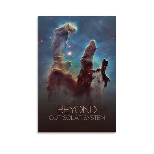 XIAOLOUTINYU Pillars of Creation Astronomy Poster – 16X24 Canvas Wall Art, Deep Space Nebula Galaxy Print, Unframed Universe Science Decor for Classroom, Bedroom, Office, Space Lover Gift