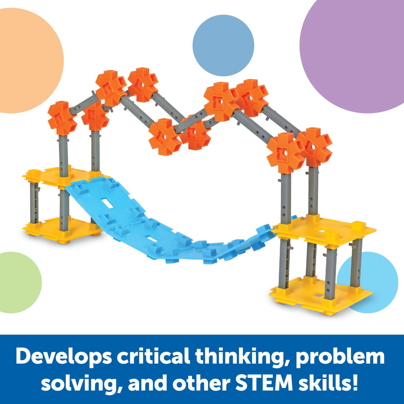 Learning Resources STEM Explorers Bridge Builders - Building Science Toys, Fine Motor Skills, Toddler Explorer Kit, Gifts for Boys and Girls