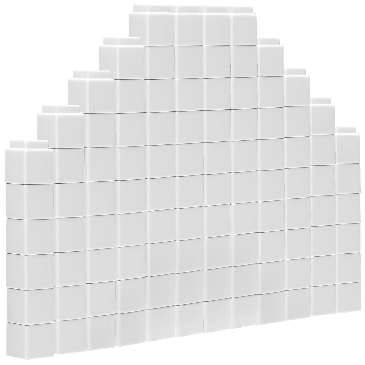 200 Pcs White Linking Cubes for Math Counting Cubes Manipulatives Plastic Counting Block Manipulative Classroom Learning Supplies for Educational Preschool Activities Boy Girl (White)