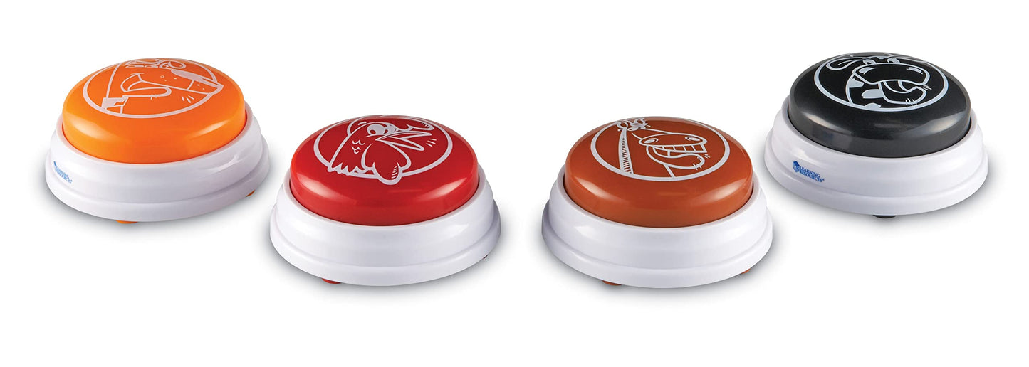Learning Resources Barnyard Buzzers, Set of 4, Assorted Sounds and Colors, Ages 3+