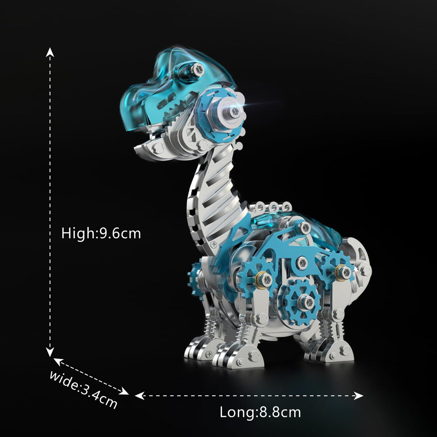3D Metal Puzzles for Adults,3D Metal Model Kits Mechanical Dinosaur Model Brachiosaurus,Steel 3D Puzzles Stainless Steel Ornaments for Adults Home Decor Art Craft Gifts Toys.