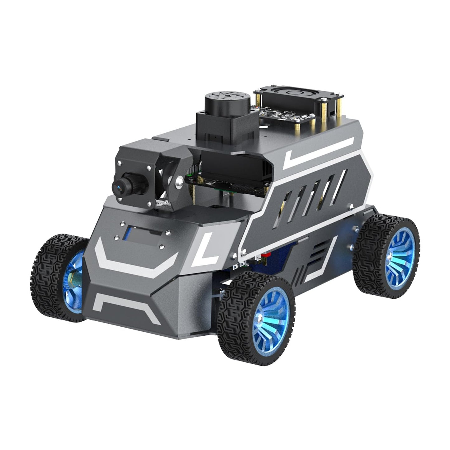Yahboom ROS2 Robot Car Ackerman Steering Chassis,AI Visual Recognition Embodied Intelligence AI for Jetson Nano B01 4GB,User Manual Included (Standard Ver with Nano-4GB)