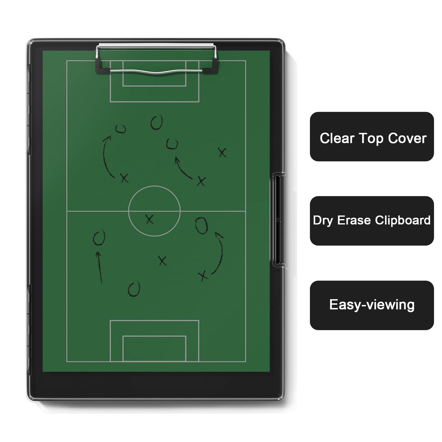Hongri Clipboard with Storage, Black 8.5 x 11 Folder Nursing Side Opening, Heavy Duty with Dual Compartment, Smooth Writing for Teachers, Classroom, Size 13.3 x 9.4 x 1.5 in, Office & School Supplies