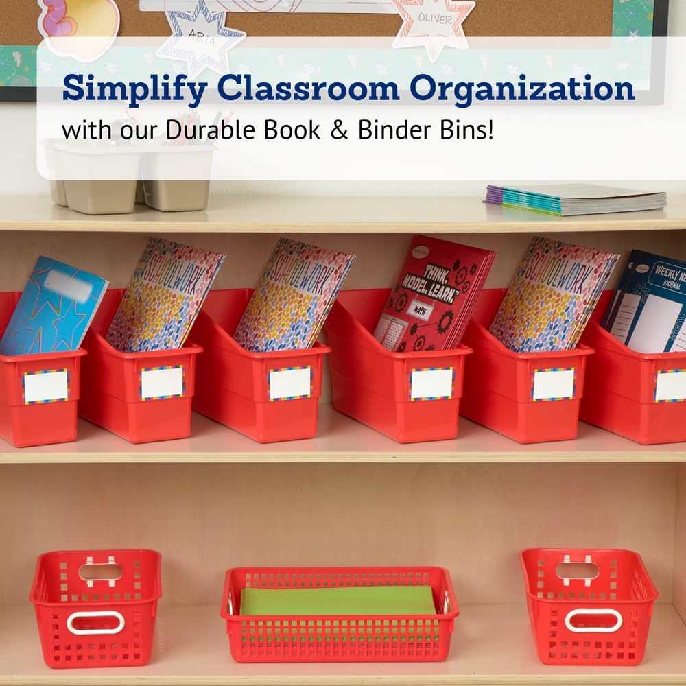Really Good Stuff Durable Book & Binder Holders - 6 Pack - Red