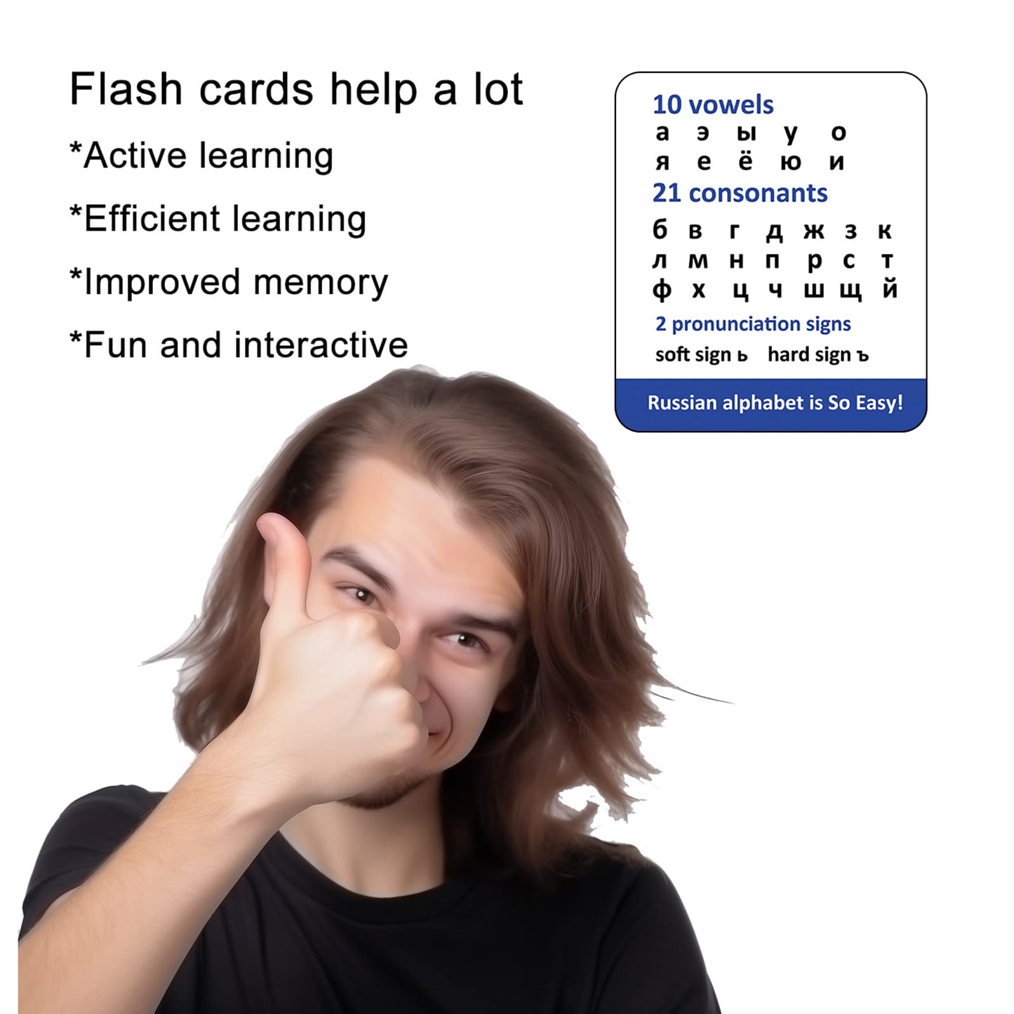 Russian Alphabet Learning Flash Cards | Educational Cyrillic Language Learning |Learning Videos & Pictures for Memory & Sight Words