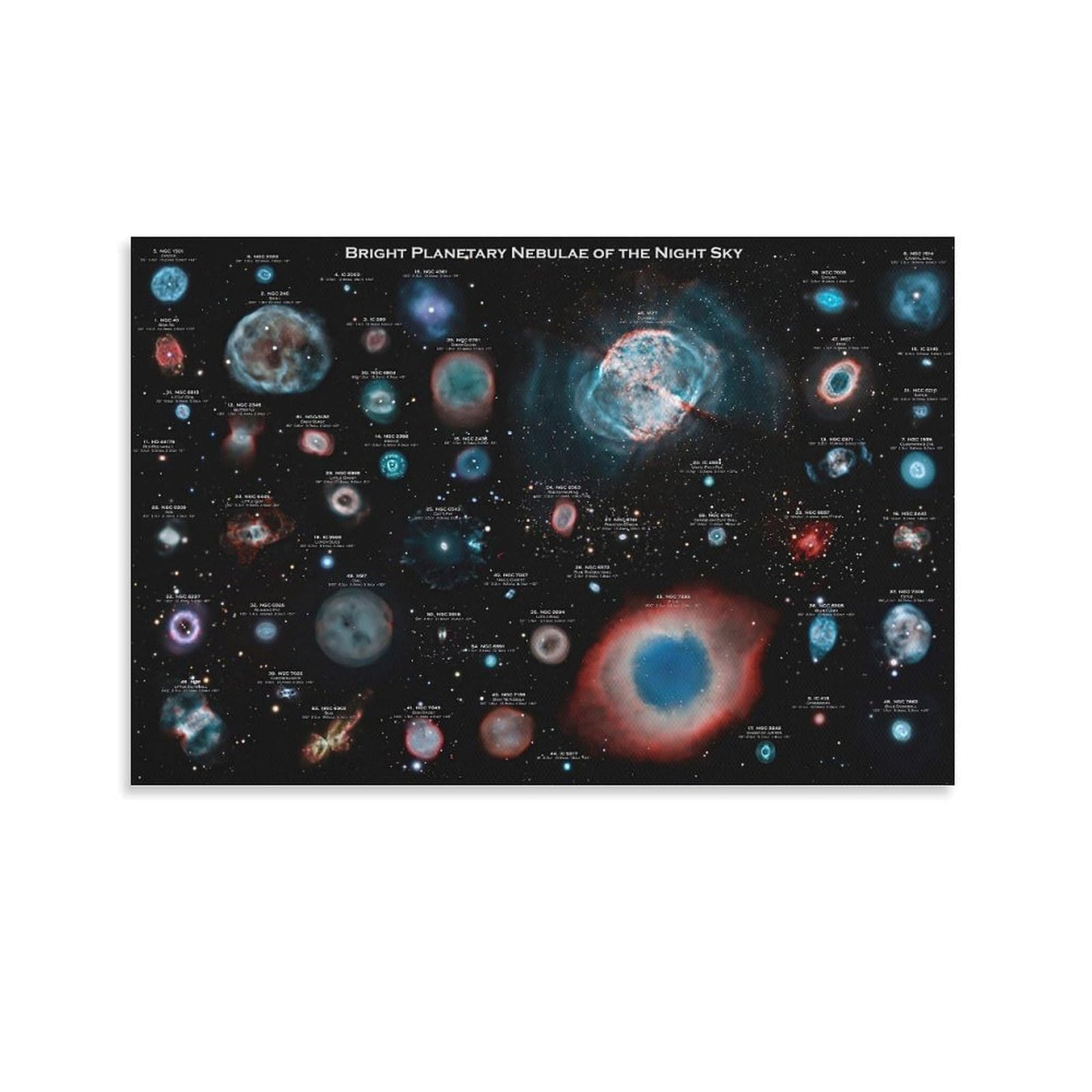 YLJAPOS Planetary Nebulae Galaxy Solar System Poster Astronomy Outer Space Canvas Wall Art Aesthetic Decorative Painting Living Roomstylestyle 12x18inch(30x45cm)