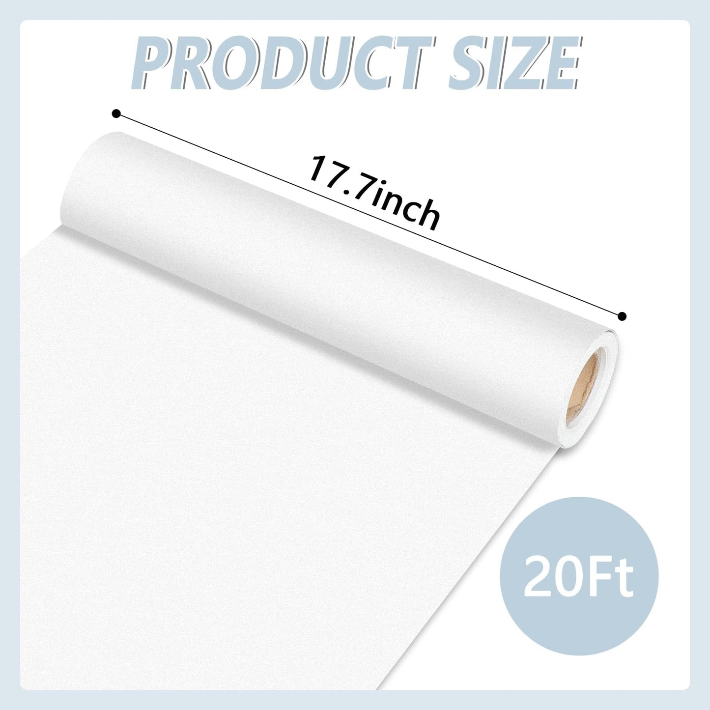 Qyeahkj White Bulletin Board Paper Roll White Bulletin Board Background Paper Fade Resistant Classroom Decoration Poster Art Craft Home Wall Education Decoration Supplies 17.7in x 20ft