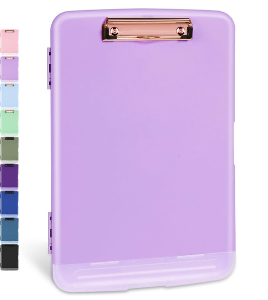 Sooez Clipboard with Storage, High Capacity Nursing Clipboard with Pen Holder, Clip Boards 8.5x11 with Storage, Low-Profile Clip, Lightweight Plastic Clipboard for Teachers, Lawers, Office Workers