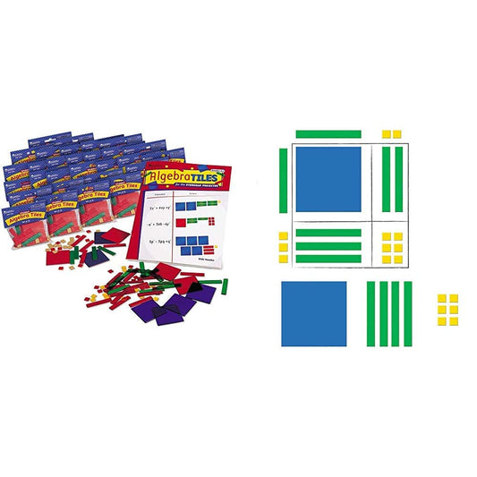 Learning Resources Algebra Tile Class Set and Magnetic Algebra Tiles Set
