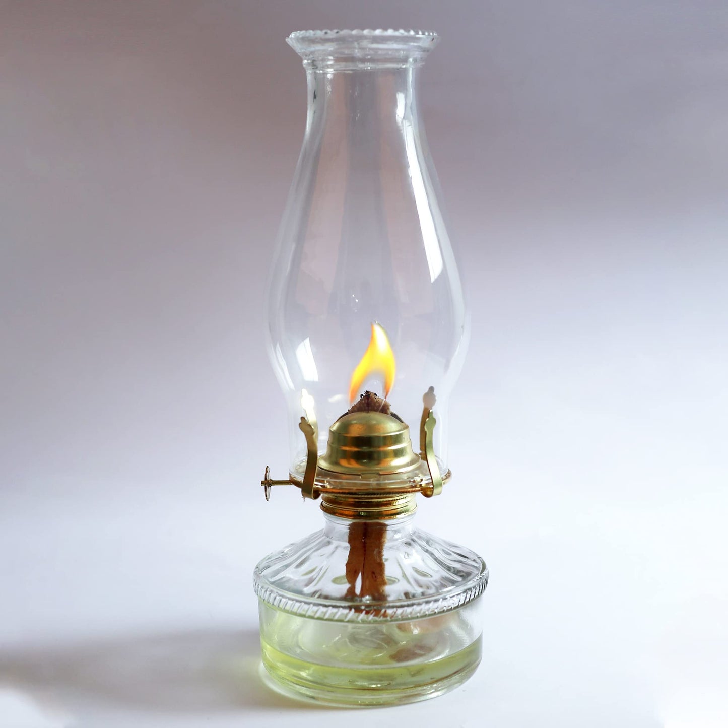 RAHATA Oil Lamp Chimney - Hurricane Lamp Glass Replacement, Clear, 3 Inch Base, Wave Style 2P, Model M-LAMPSHADE