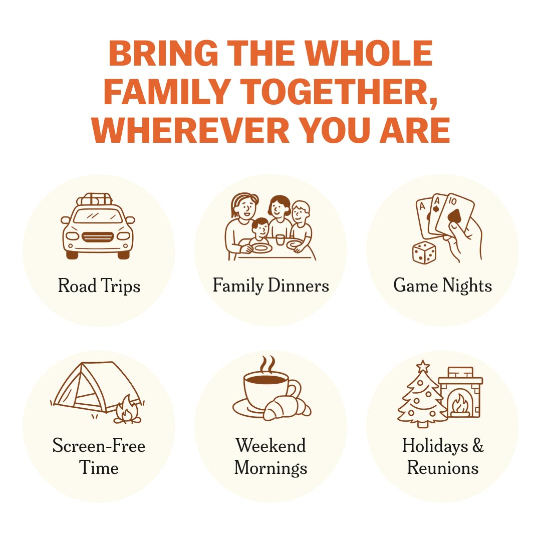 TALES Family Edition 150 Conversation Cards for Family Game Night, Adults, Teens, and Kids, Family Dinners, and Gatherings, Prompts for Meaningful Connections