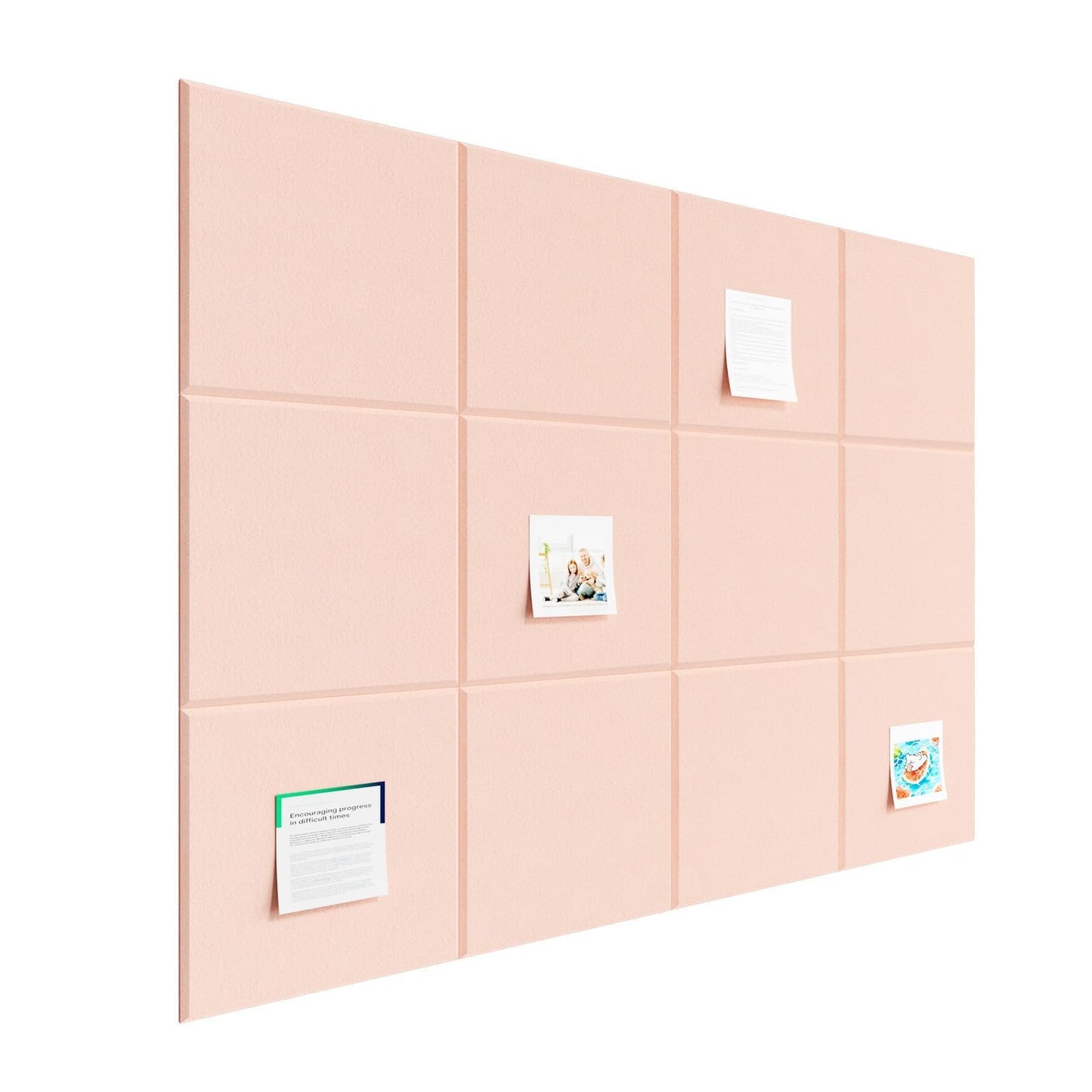 Baysola Felt Bulletin Board Panels 48 x 36 Inch Self Adhesive Wall Tiles Cork Board Alternative for Office Classroom Photos Notes 12 Pack