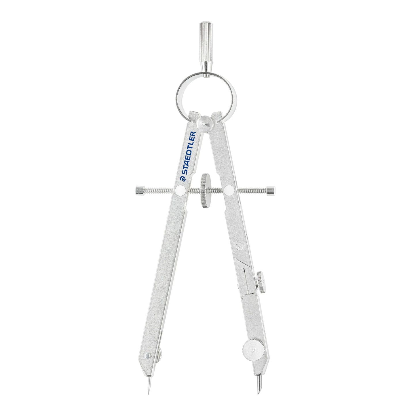 Staedtler Mars Comfort, Professional Drafting, Drawing Compass with Extension Arm, Draws Circles up to 19.5 Inch Diameter, Spring Bow Compass with Center Adjuster Wheel, 551 02