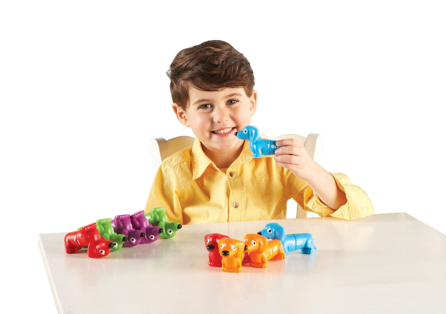 Learning Resources Snap-N-Learn Rhyming Pups Toy - Phonics, Letter Game, Toddler Color Recognition, Montessori Preschool Activities, Matching Set, Fine Motor Skills, Gifts for Boys and Girls