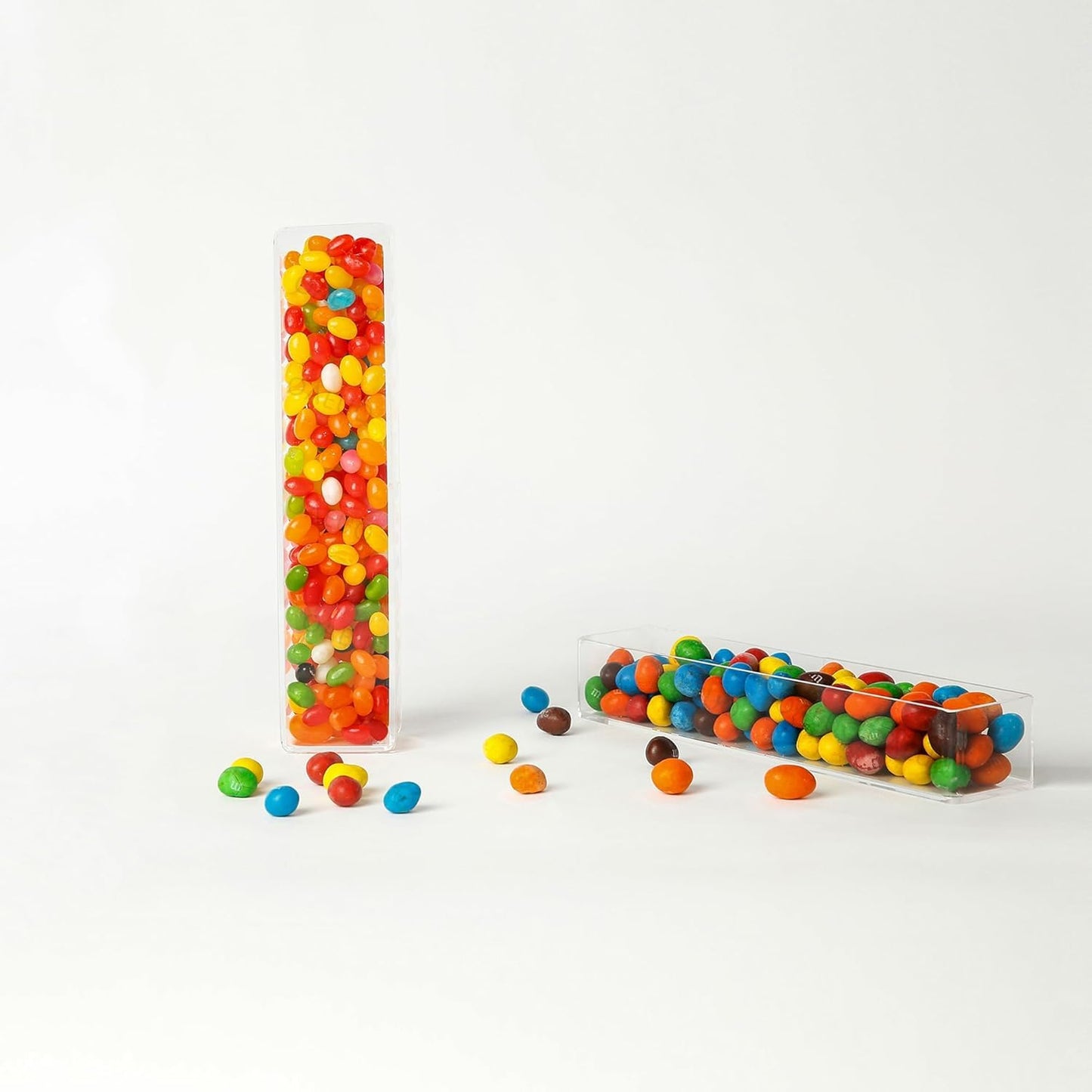 OAEUQ 10-Inch Magnetic Alphabet Candy Jar Refillable Fillable Letters For Candy Tray Reusable Lidded Candy Jar Candy Buffet Container Set (I, 1)