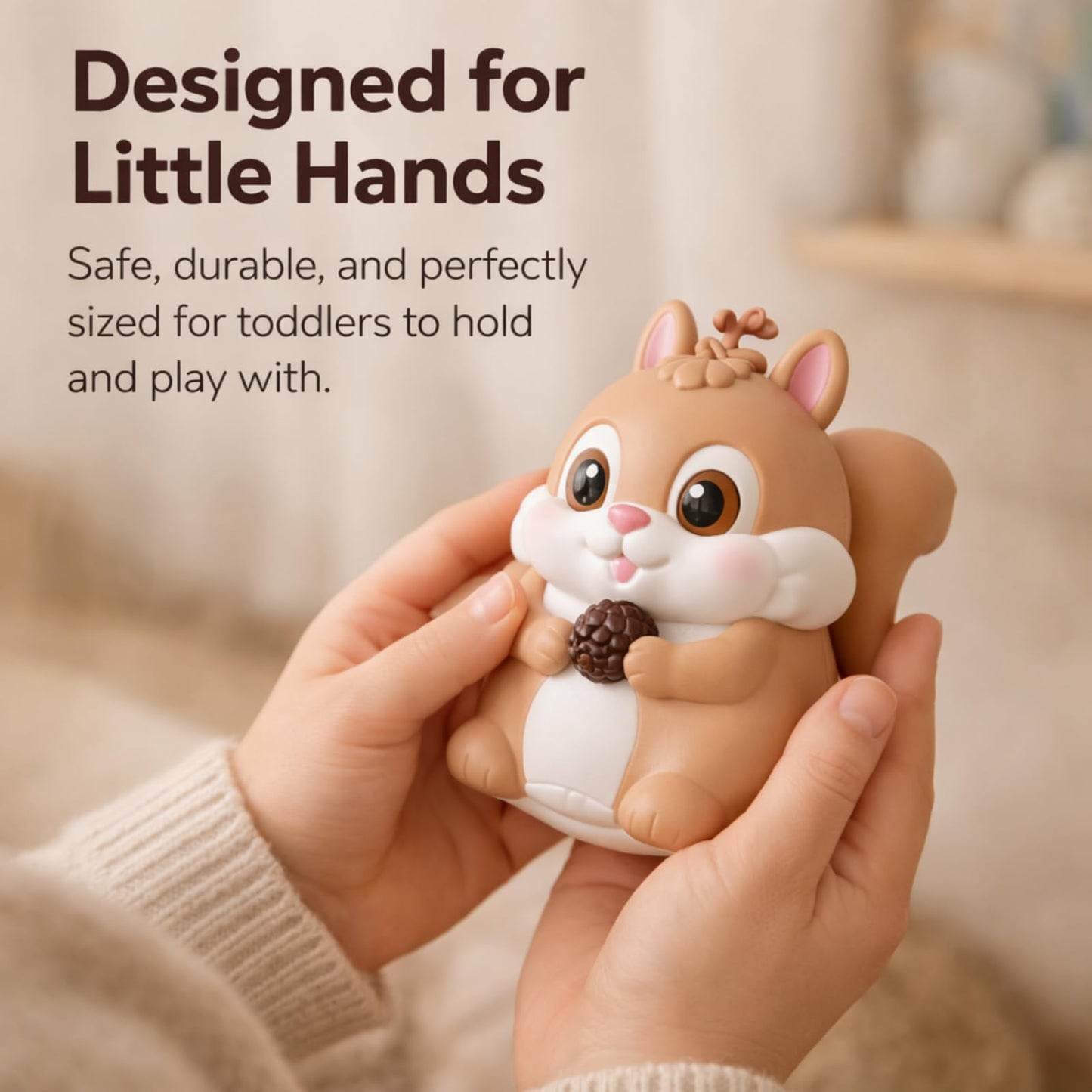 Little Squirrel Talking Pen with 55 Double-Sided Talking Flash Cards, Interactive Learning Toy for Kid, 1000+ Words, Phonics, Recording & Playback Function, Screen-Free Educational Toy for Toddlers
