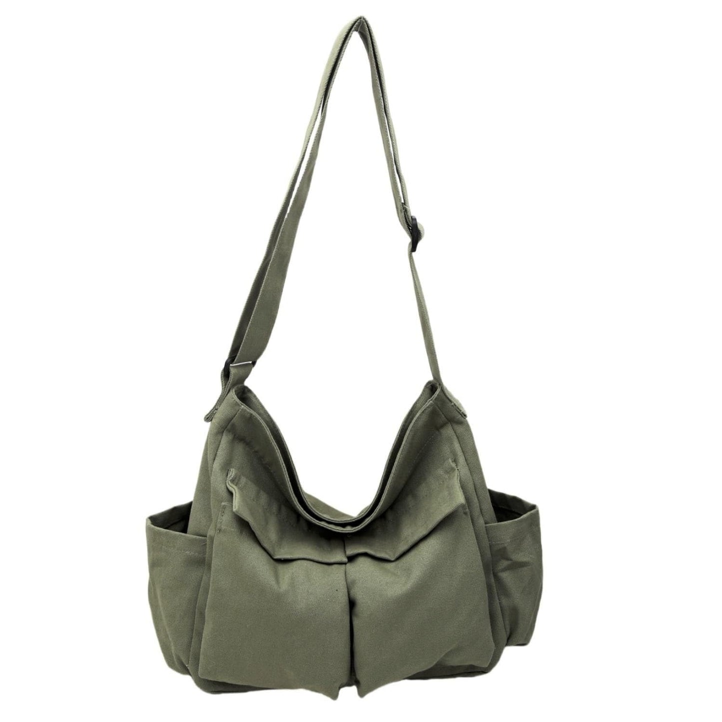 Cute Canvas Tote Bag for School/Work/Travel, Large Crossbody Messenger Bag Laptop Shoulder Bag