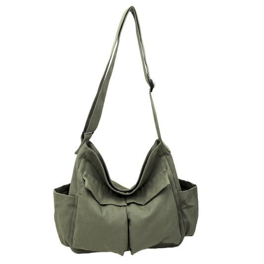 Cute Canvas Tote Bag for School/Work/Travel, Large Crossbody Messenger Bag Laptop Shoulder Bag