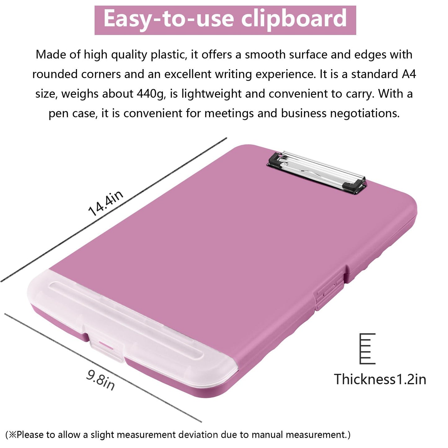 SFLHHDM Purple Clipboard with Storage, Clip Boards 8.5x11, Plastic Clipboard with Pen Holder, Teacher Clip Board, Clipboards Organizer for Women Teachers Work, School & Office Supplies
