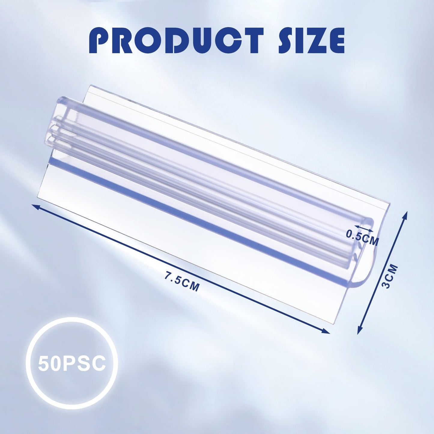 ReliThick 50 Pcs Slatwall Sign Holder PVC Wall Mount Sign Holders Flush Signage Card Grip for Slatwall Panels Supermarket Restaurant Store Garage Retail Shop