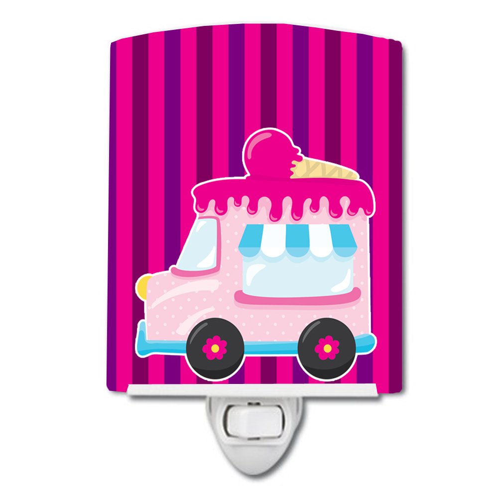 Carolines Treasures Night Light, Ceramic, Ice Cream Truck Pink, UL-Certified, 6in x 4in, Model BB9059CNL