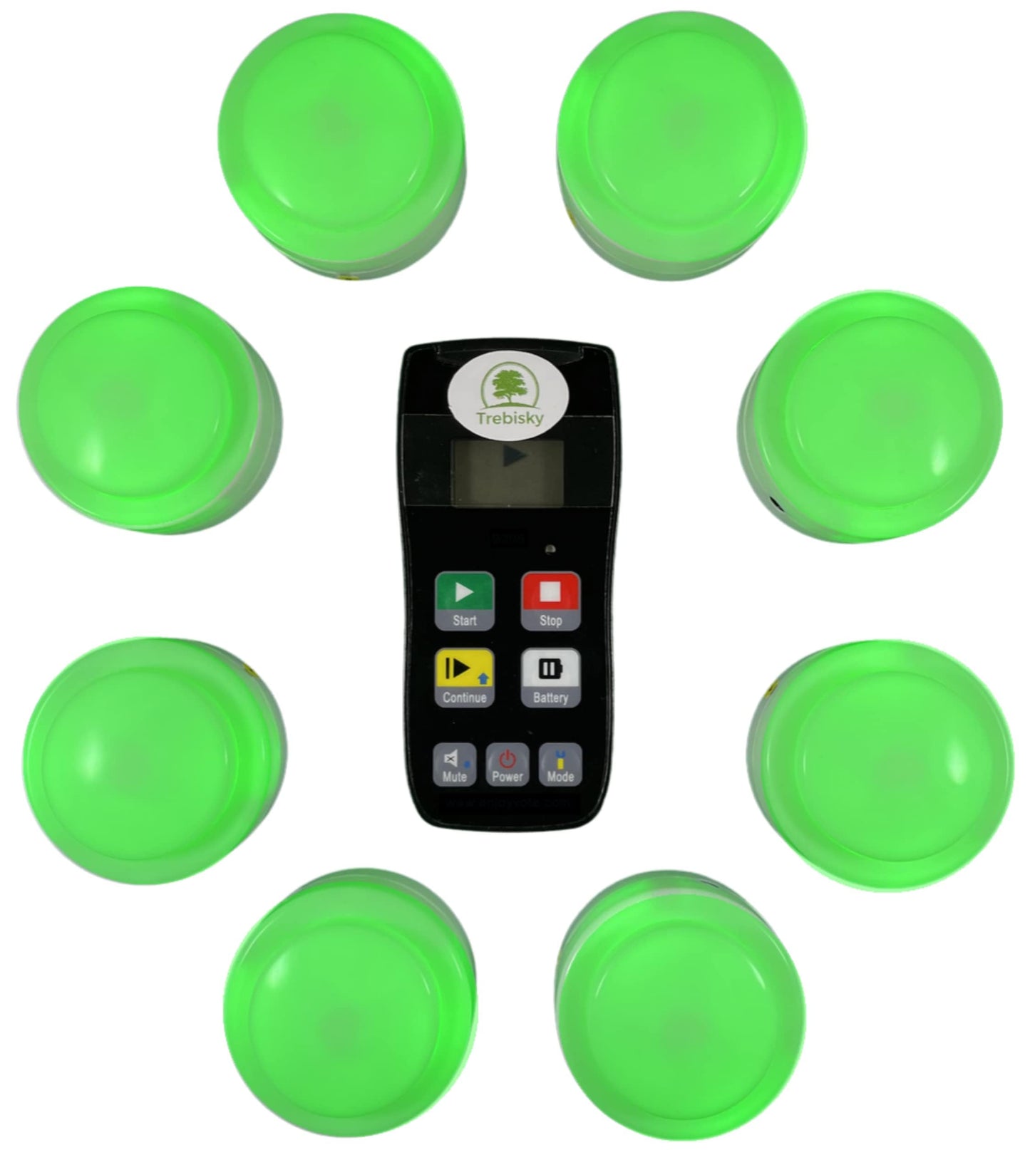 Trebisky Wireless Buzzer System for Game Show 8 Players Jeopardy Quiz Bowl Answer Buzzer w/ Light, Sound for Classroom Educational Learning Family Feud Adult Trivia Game Night Lockout,Back to School
