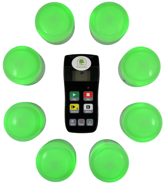 Trebisky Wireless Buzzer System for Game Show 8 Players Jeopardy Quiz Bowl Answer Buzzer w/ Light, Sound for Classroom Educational Learning Family Feud Adult Trivia Game Night Lockout,Back to School