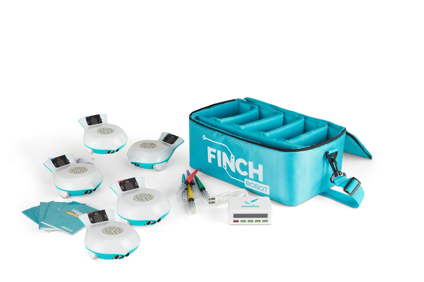 BirdBrain Finch Robot Starter Flock with Microbit I STEM Coding Robot for Classrooms I Learn Python and 8 Coding Languages I Programmable Robotics I Remote Control and App Controlled | Ages 5 to 16