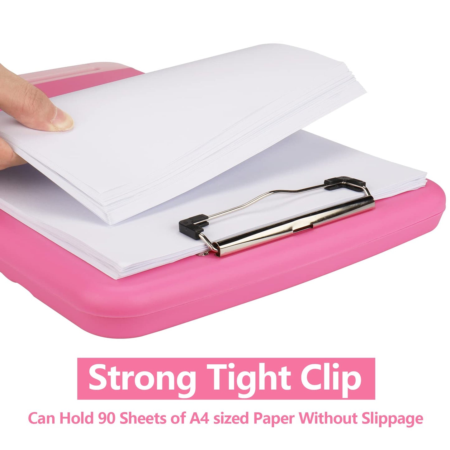 SFLHHDM Plastic Clipboard with Storage, High Capacity Clip Boards 8.5x11 with Storage, Heavy Duty Nursing Clipboard Folder, Clipboards Cute, Letter A4 Size Clipboards with Storage for Teachers, Nurse