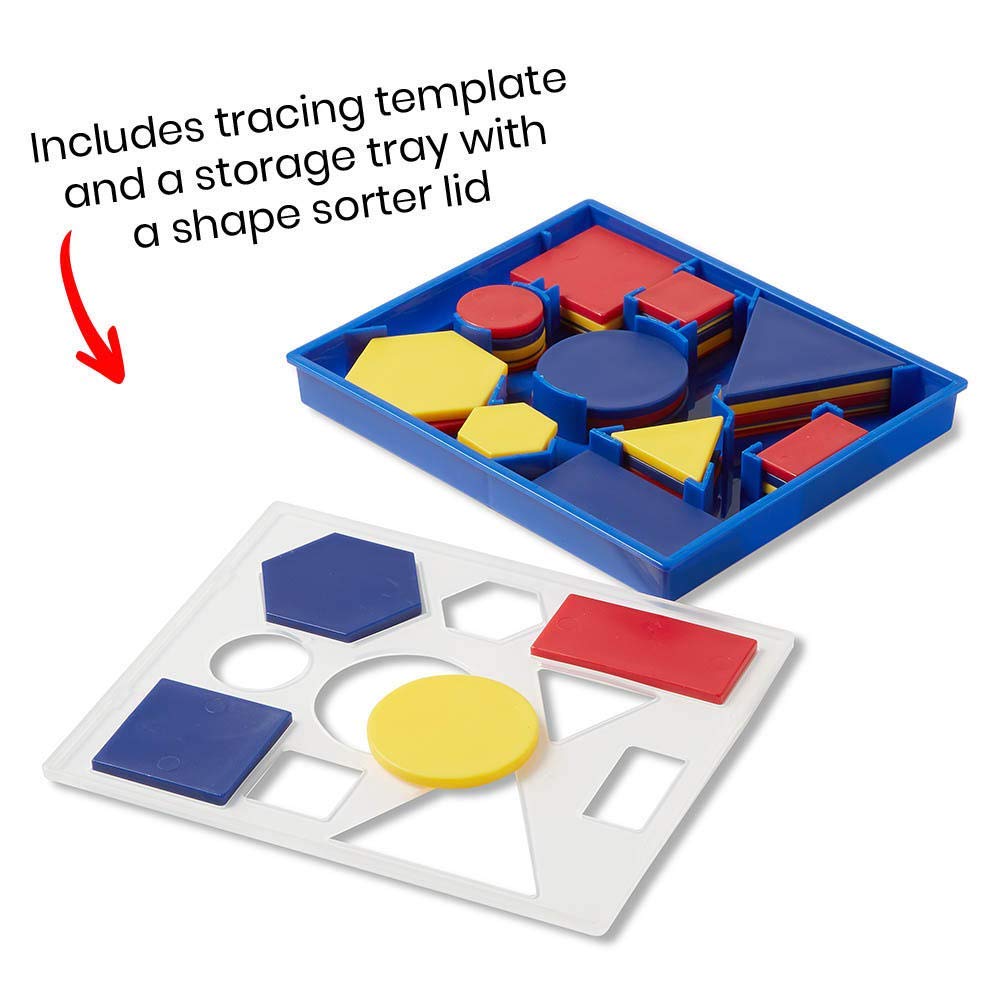 hand2mind 46393 Attribute Blocks Classroom Basics Kit - Set of 6 Trays